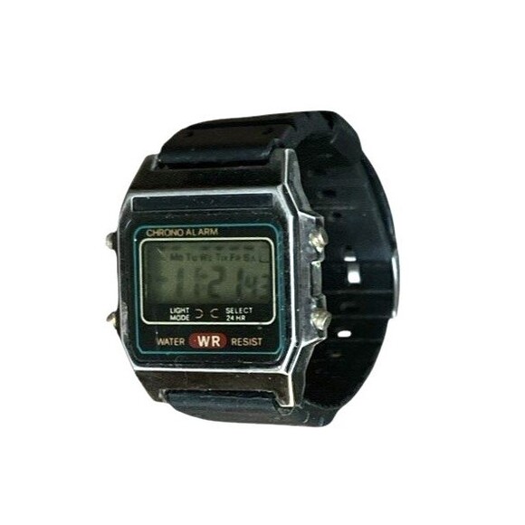 Vintage Quemex Men's Watch Chronoalarm Digital Water Resistant New Battery - Picture 5 of 7